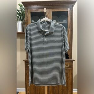 Men’s Tailor Vintage Charcoal Striped Polo Shirt
